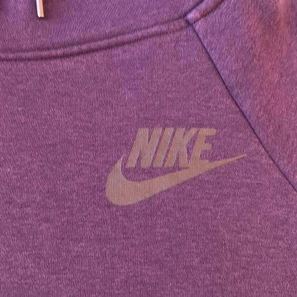 Nike Cowl Neck Hoodie Sweatshirt Deep Purple Women’s Size Small - Picture 3 of 9